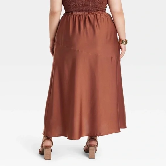 a new day Asymmetrical Brown Skirt - Picture 4 of 12